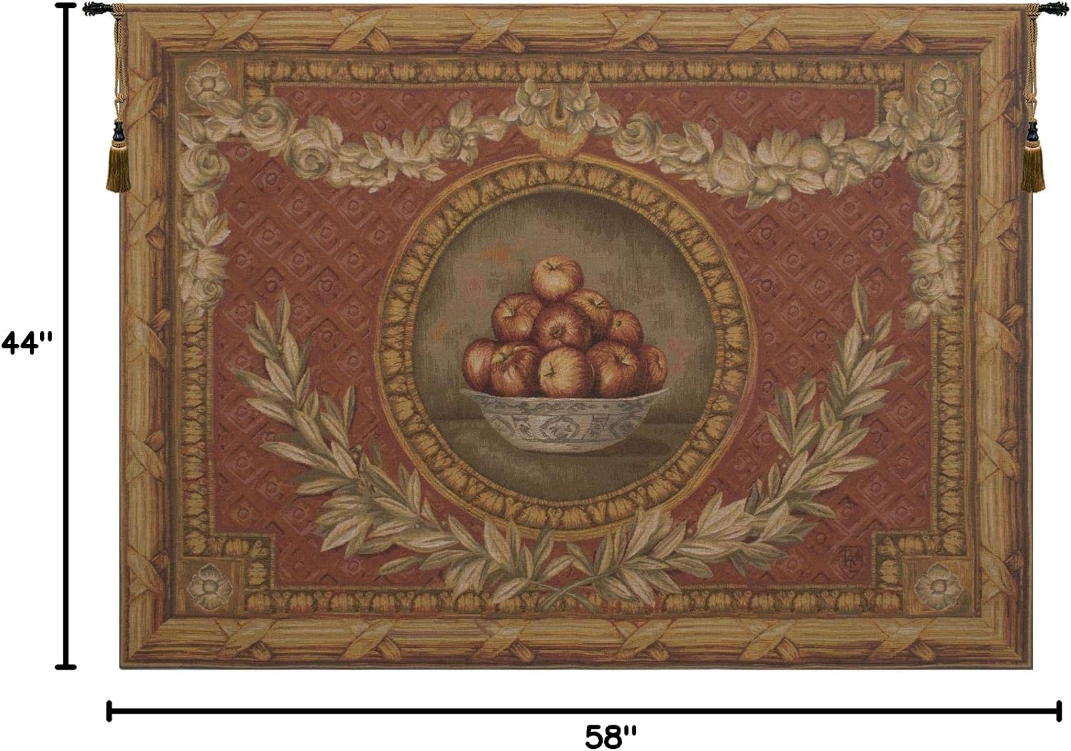 Charlotte Home Furnishings Inc. C Vase Empire French Tapestry Wall Hanging | Viscose Cotton and Polyester Blend Wall Art | 44 in. x 58 in | Home Decor Accents