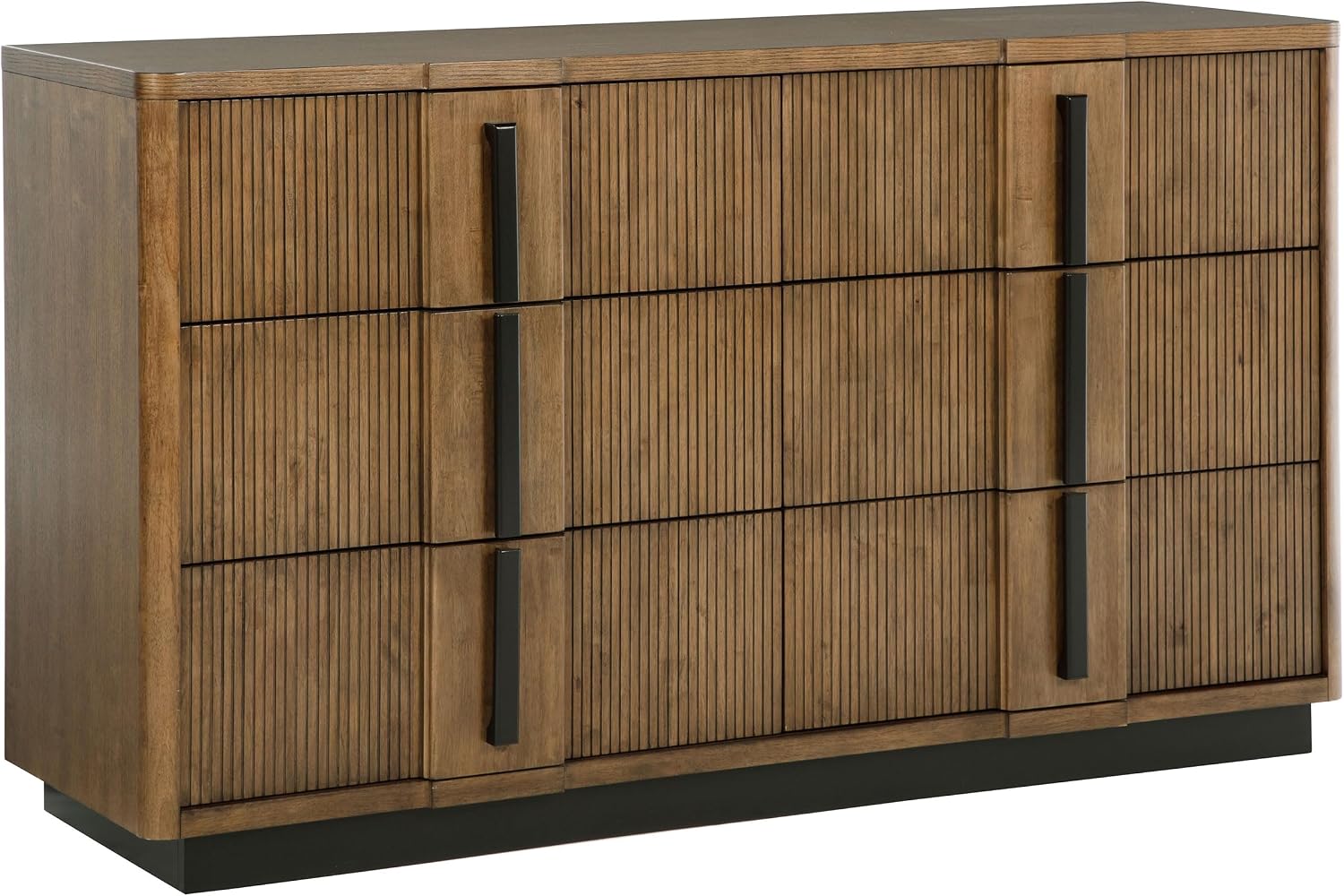 Coaster Home Furnishings - Terrace - Wood - 6-Drawer Dresser Cabinet with Transitional Style, Rectangular Structure, Brown-Toned Hardware, Felt-Lined Top Drawers - Ash Brown - 224903