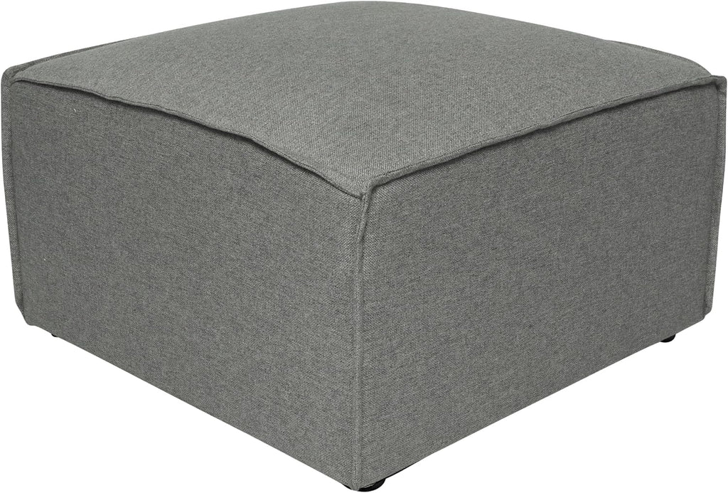 Flash Furniture Bridgetown Fabric Ottoman Module for Sectional Sofa, Customizable Modular Couch Ottoman, Dark Gray