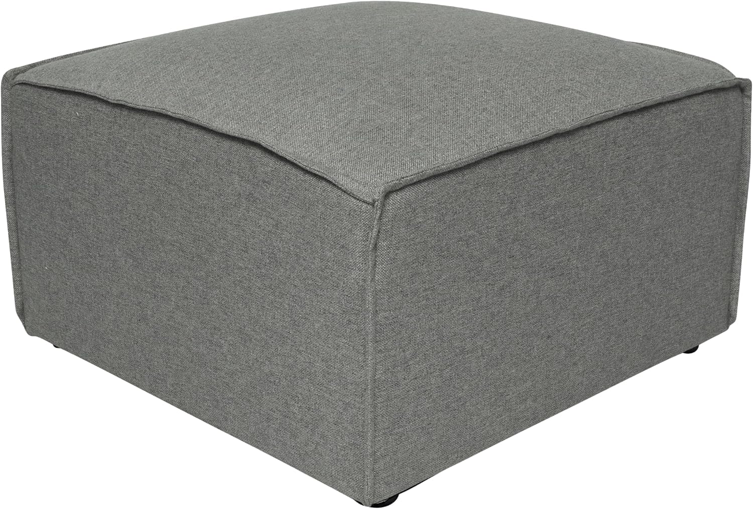 Flash Furniture Bridgetown Fabric Ottoman Module for Sectional Sofa, Customizable Modular Couch Ottoman, Dark Gray