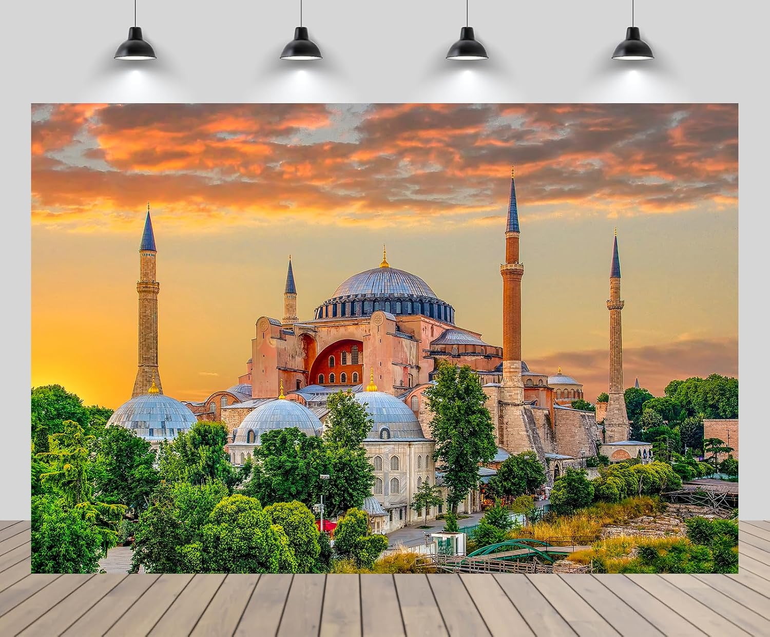 CHNYWORK 236x118 Inches Islam Mosque Tapestry Wall Hanging The Ornate Sultanahmet Famous Mosque Background for Islamic Traditional Ramadan Celebration Living Room Bedroom College Dorm Wall Decor