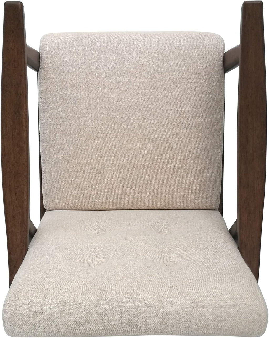 Christopher Knight Home Aurora Mid-Century Modern Accent Chair, Rubberwood, Beige, Brown