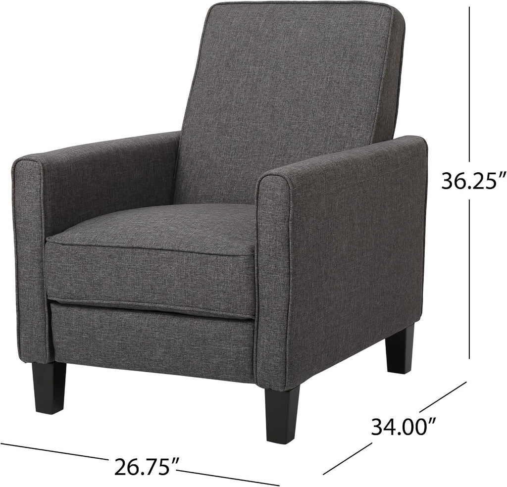 Christopher Knight Home Emmie Fabric Recliner (Set of 2), Smoke, Dark Brown
