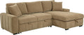 Coaster Home Furnishings - Pastrana - Wood and Fabric - Sleeper Sectional Sofa with Right-arm-Facing Chaise, and Track Arms - Living Room - Camel - 500348