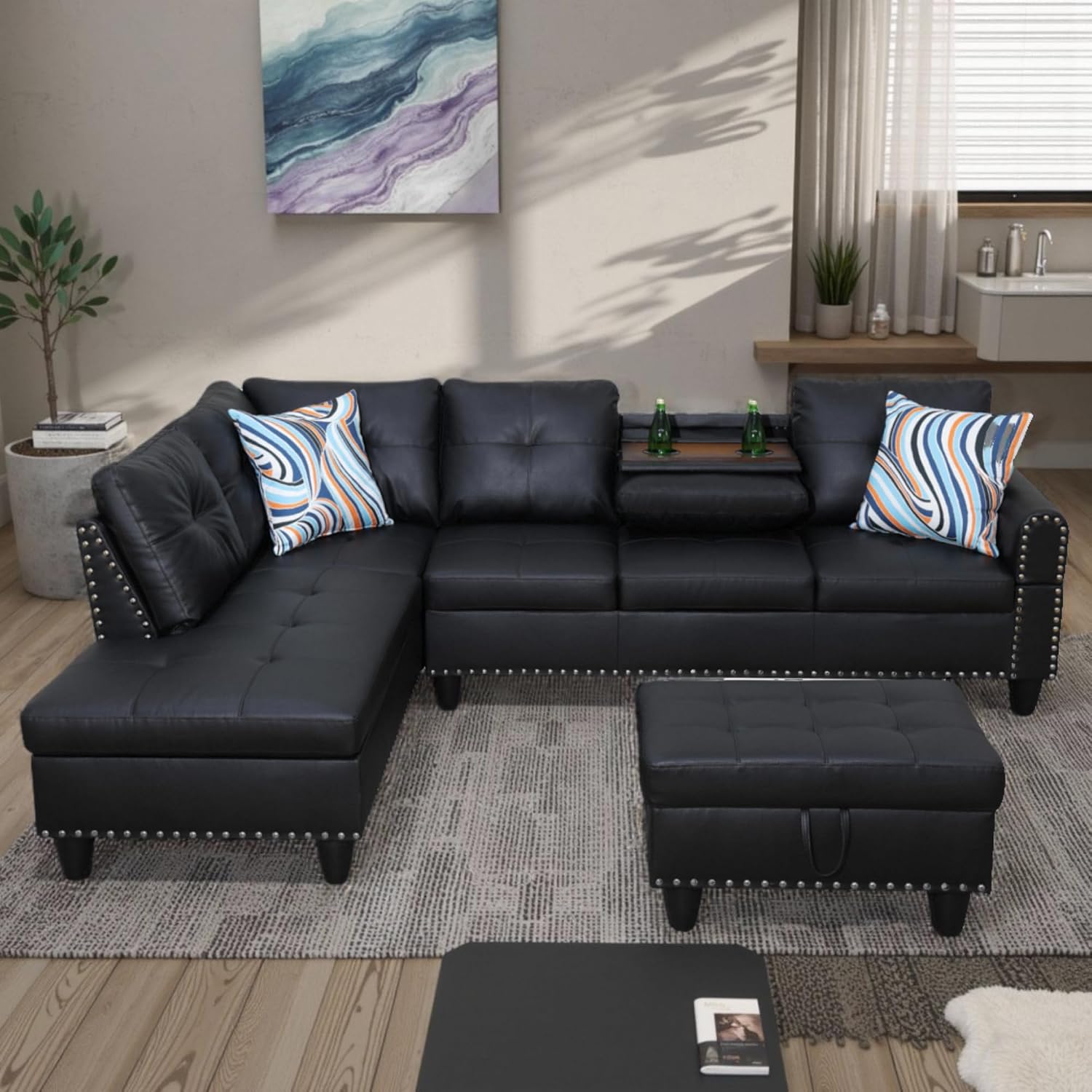 L Shaped Couches for Living Room, Sectional Couch Living Room Furniture