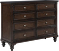 Coaster Home Furnishings Andover Traditional 58-inch 8-Drawer Bedroom Dresser Clothing Storage Cabinet Wide Chest of Drawers Organizer Unit Dark Oak 223633
