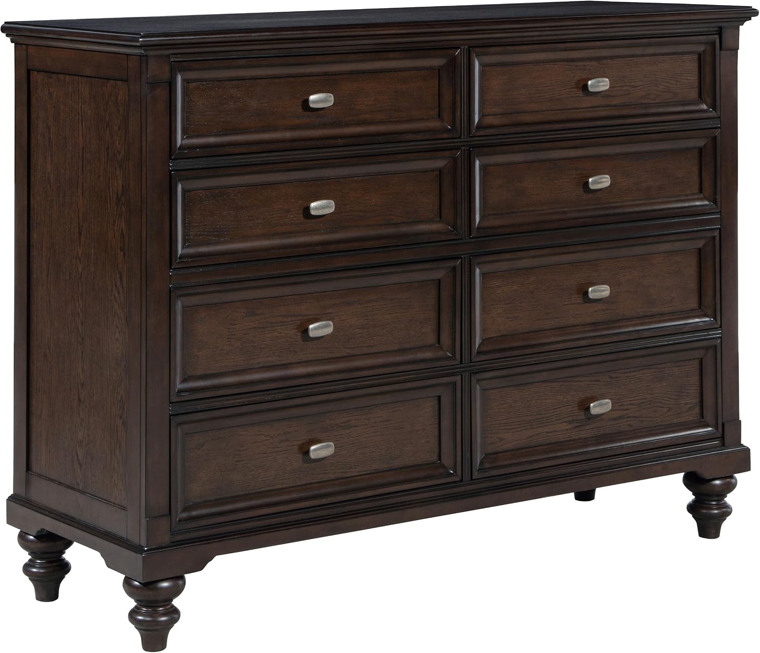Coaster Home Furnishings Andover Traditional 58-inch 8-Drawer Bedroom Dresser Clothing Storage Cabinet Wide Chest of Drawers Organizer Unit Dark Oak 223633