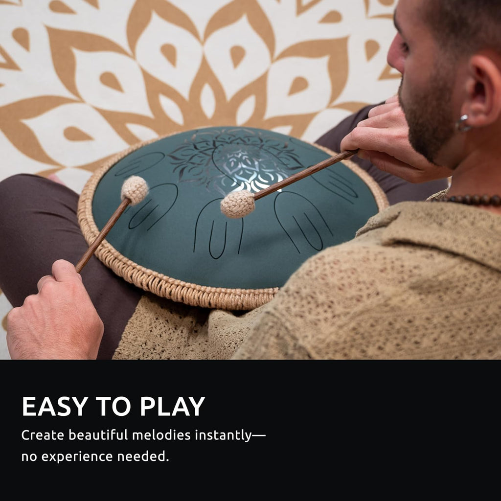 Meinl Sonic Energy Octave Steel Tongue Drum Percussion Instrument 16', 9 Notes with Mallets, Bag — for Musician Gift, Meditation, Yoga, Sound Baths