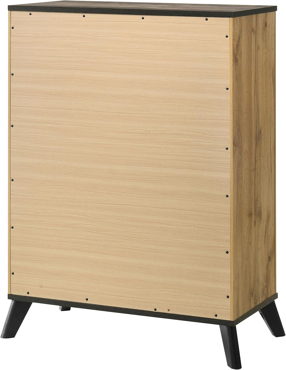 Coaster Home Furnishings - Kaywood - Wood - 4-Drawer Chest with Matte Black Handles, English Dovetail Joinery and Center Metal Glides - Mid-Century Modern - Bedroom - Natural Pine - 225005
