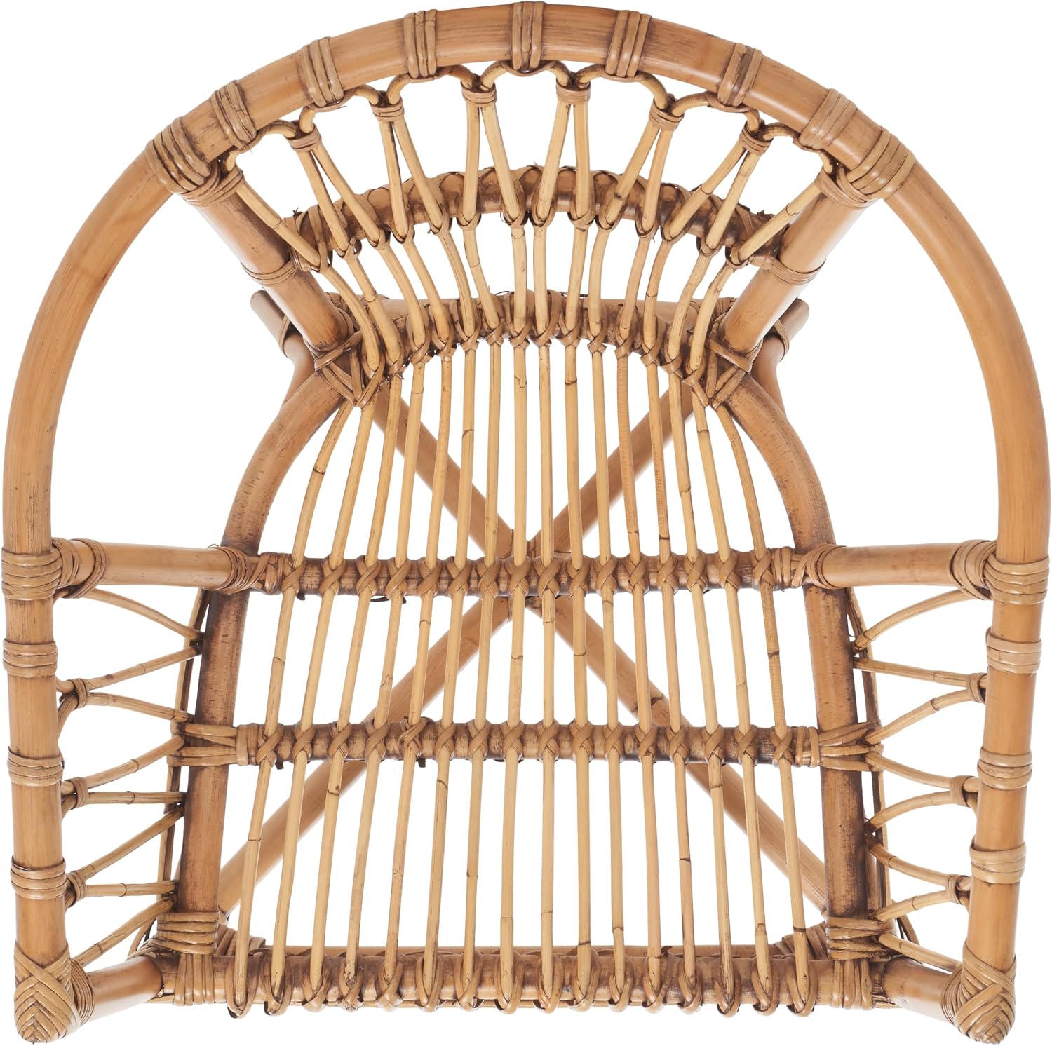 Safavieh Home Adriana Coastal Honey Brown Wash Rattan (Set of 2) Accent Chair (ACH6505C-SET2)