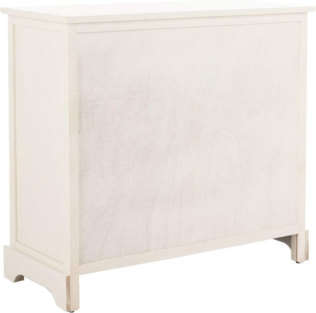 SAFAVIEH Furniture - Herman 2-Drawer Storage Unit - Distressed Cream - Solid Wood - Classic Storage Design - Ideal for Living Room, Entryway, 29' W x 13' D x 27.5' H - Fully Assembled (AMH5702C)