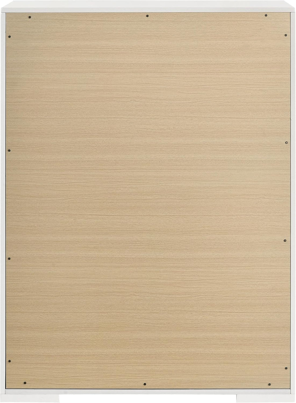 Coaster Home Furnishings - Ives - Wood - 5-Drawer Chest with 3-Dimensional Diamond Tile, Felt-Lined Top Drawer and Metal Glides - Contemporary - Bedroom - White High Gloss - 224945