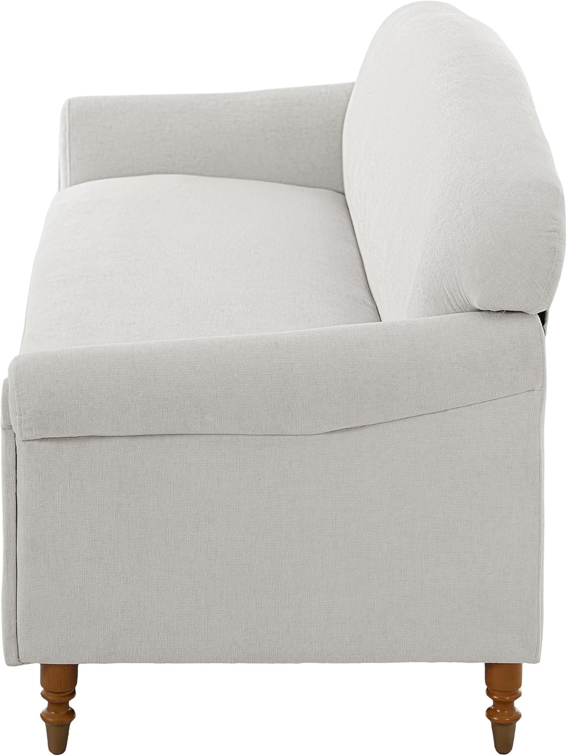 Christopher Knight Home Sola 77.5'' Modern Chenille Upholstered Loveseat Sofa with Rolled Armrest and Rubberwood Frame, 2-Seater Home Sofa Living Room, Comfy Couch for Hotel/Apartment, Light Grey