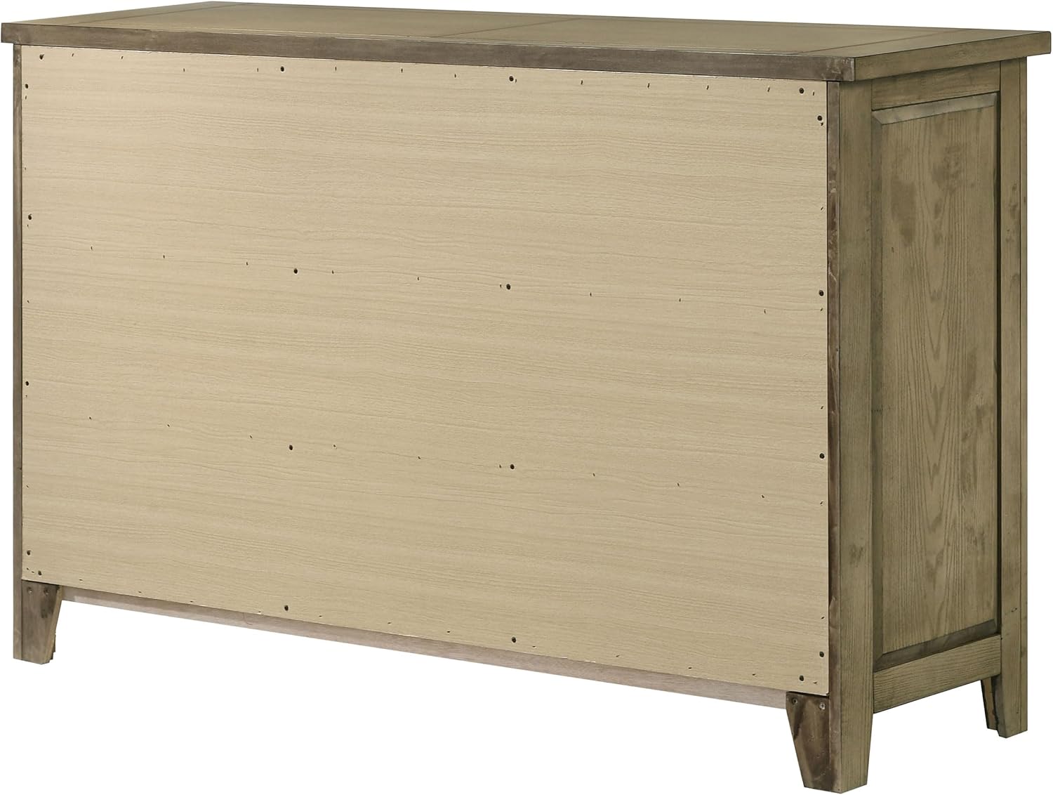 Coaster Home Furnishings - Hazlewood - Wood - 6-Drawer Dresser with Rustic Style, Antique Nickel Pulls and Oak Grain Texture - Bedroom - Vineyard Oak - 207533