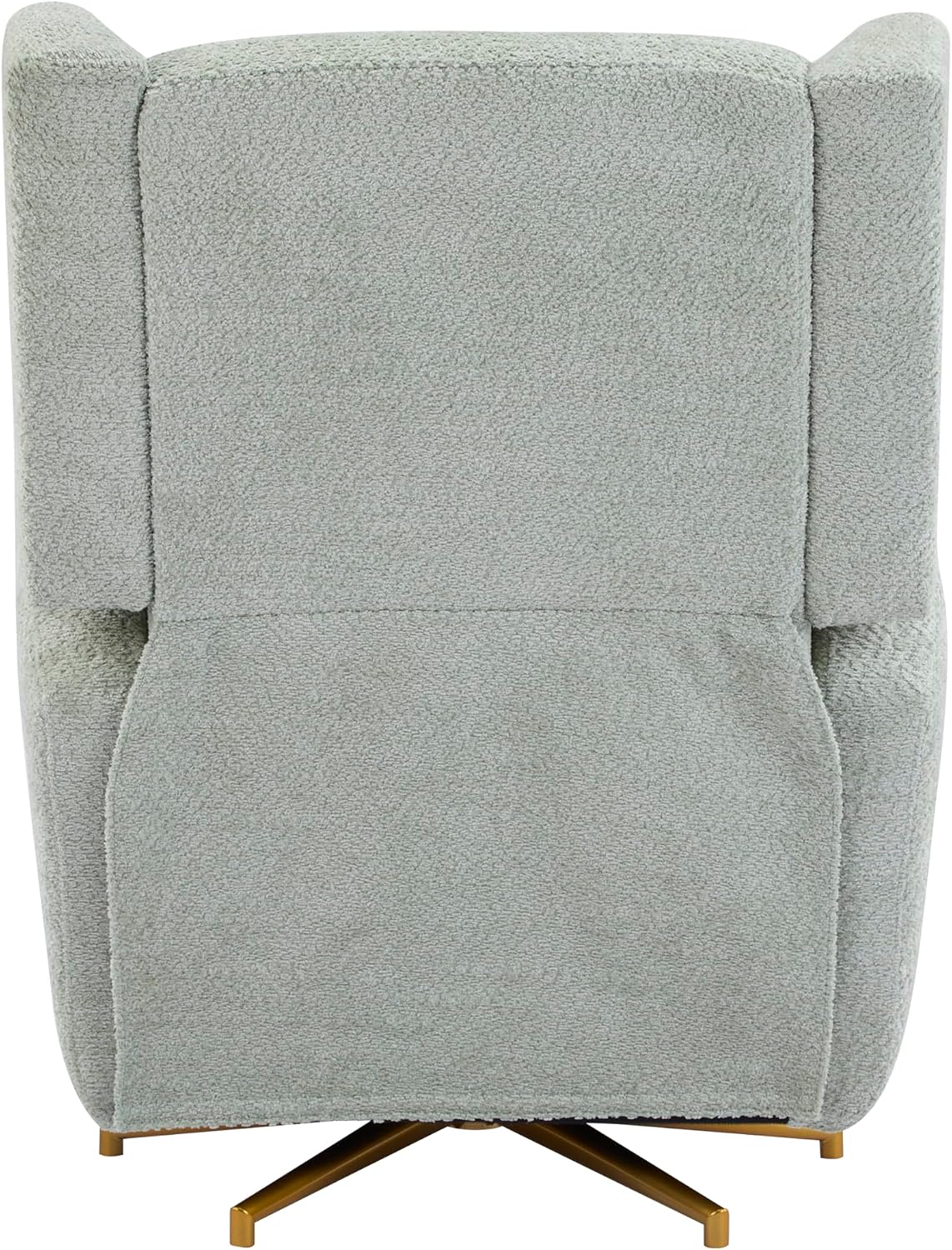 Christopher Knight Home Dolia Boucle Upholstered 360° Swivel Chair, Push-Back Power Recliner Chair, Iron Recliner Sofa with Rotation, Living Room Lounge Sofa, Adjustable Backrest, Gold+Light Green