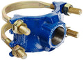 Smith-Blair Ductile Iron Saddle Clamp, Double Bale, 4' Pipe Size, 1-1/2' NPT Female Outlet
