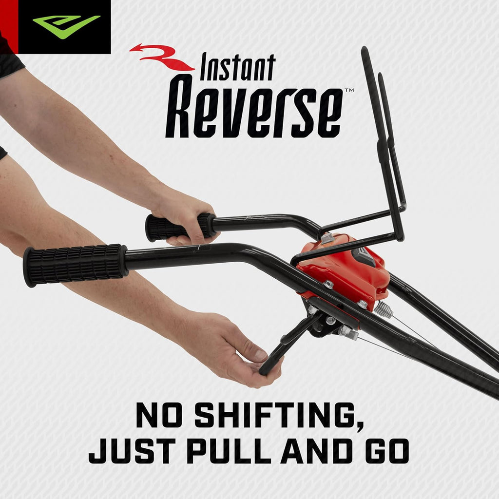 Earthquake® 46059 Pioneer™ Dual Direction Rear Tine Tiller, Powerful 127cc 4-Cycle Briggs and Stratton® Engine, Instant Reverse, 17' Tilling Width, 11' Tilling Depth, Frustration Free Shifting