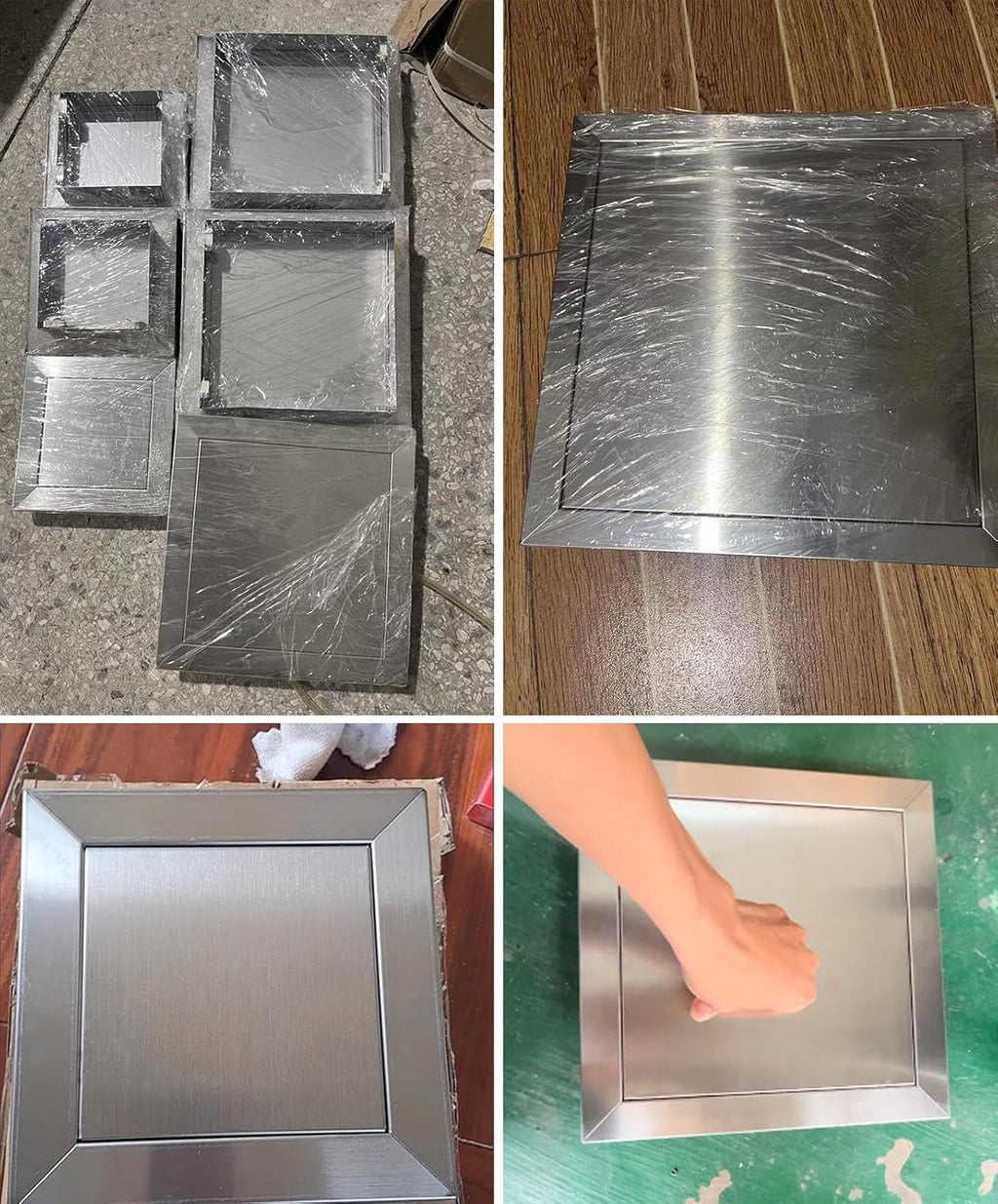 BBQ Access Door Stainless Steel, Touch Latch Single Access Cabinet Door, Plumbing Service Entrance Cover, Metal Inspection Loft Trap Hatch(500x600mm/20x24in)