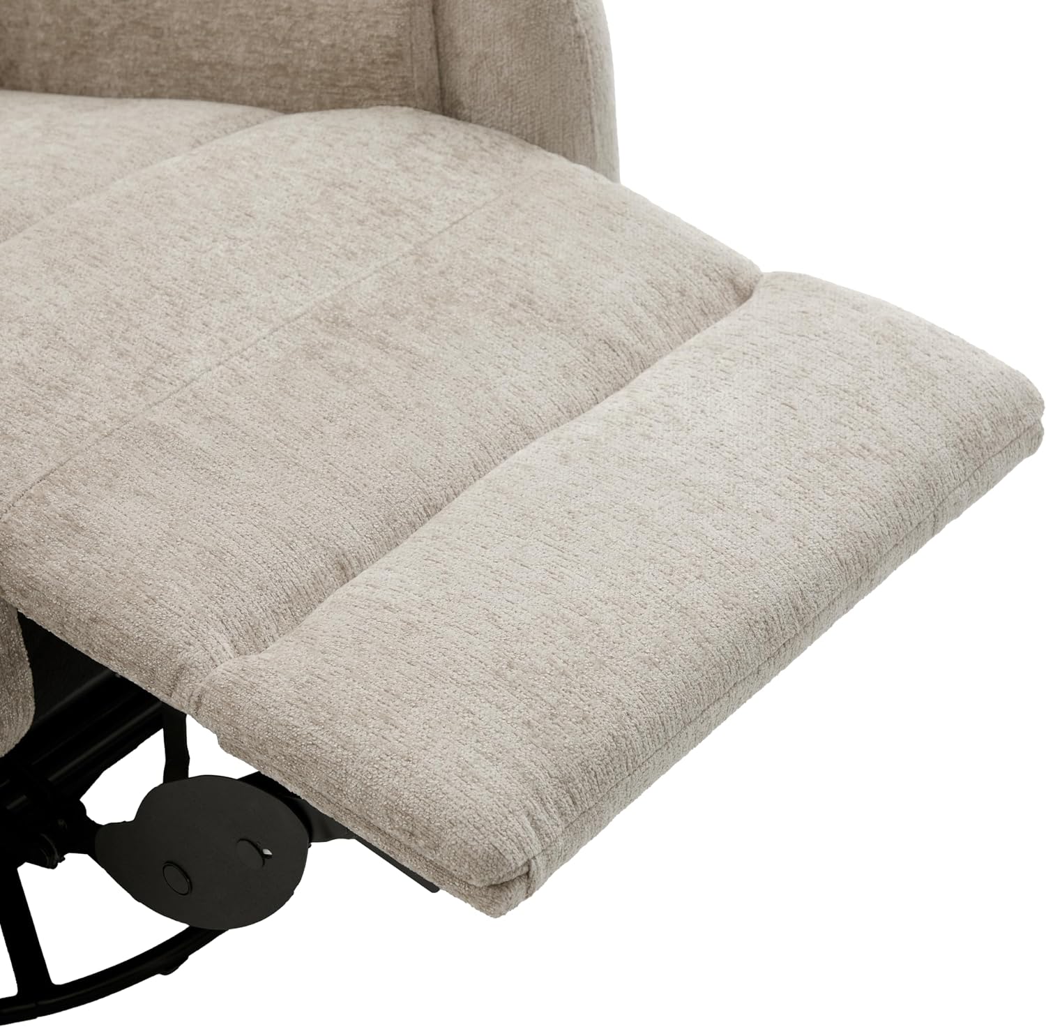 Christopher Knight Home Harper Massage Recliner Chair with 8 Modes, Chenille Upholstered Recliner Sofa, Swivel Massage Chair with a Side Storage Pocket for Living Room/Bedroom,Head Support,Light Brown
