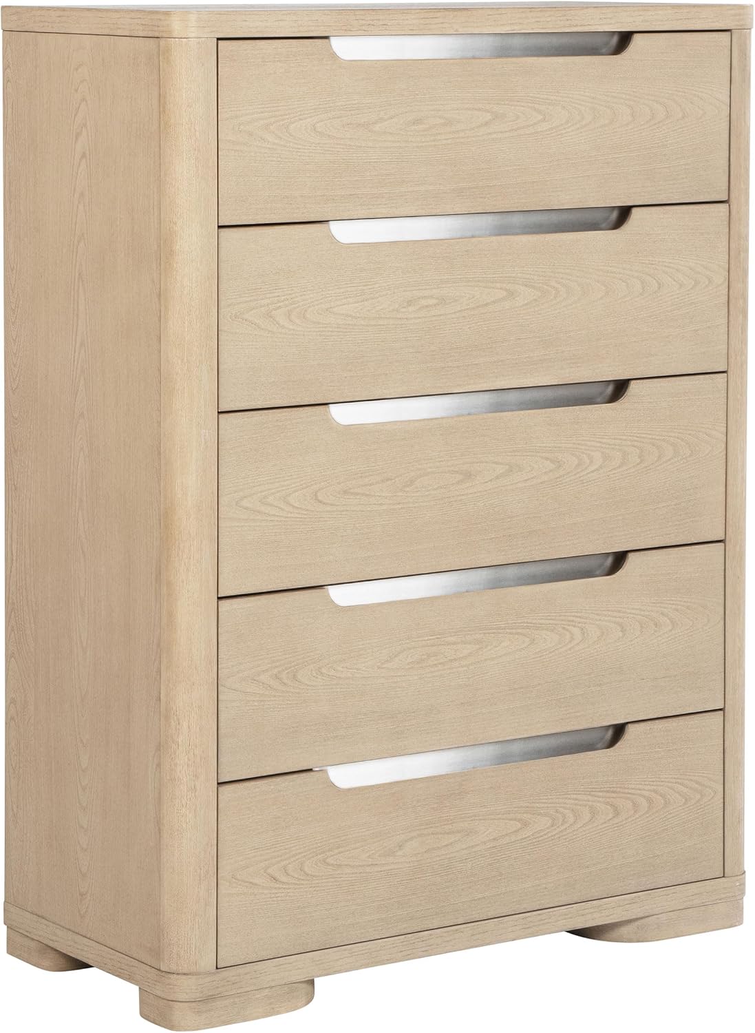 Coaster Home Furnishings - Ladera - Wood - 5-Drawer Chest of Drawers with Brushed Nickel Fingertip Pulls and French Dovetail Fronts - Contemporary - Bedroom - Light Elm - 225085