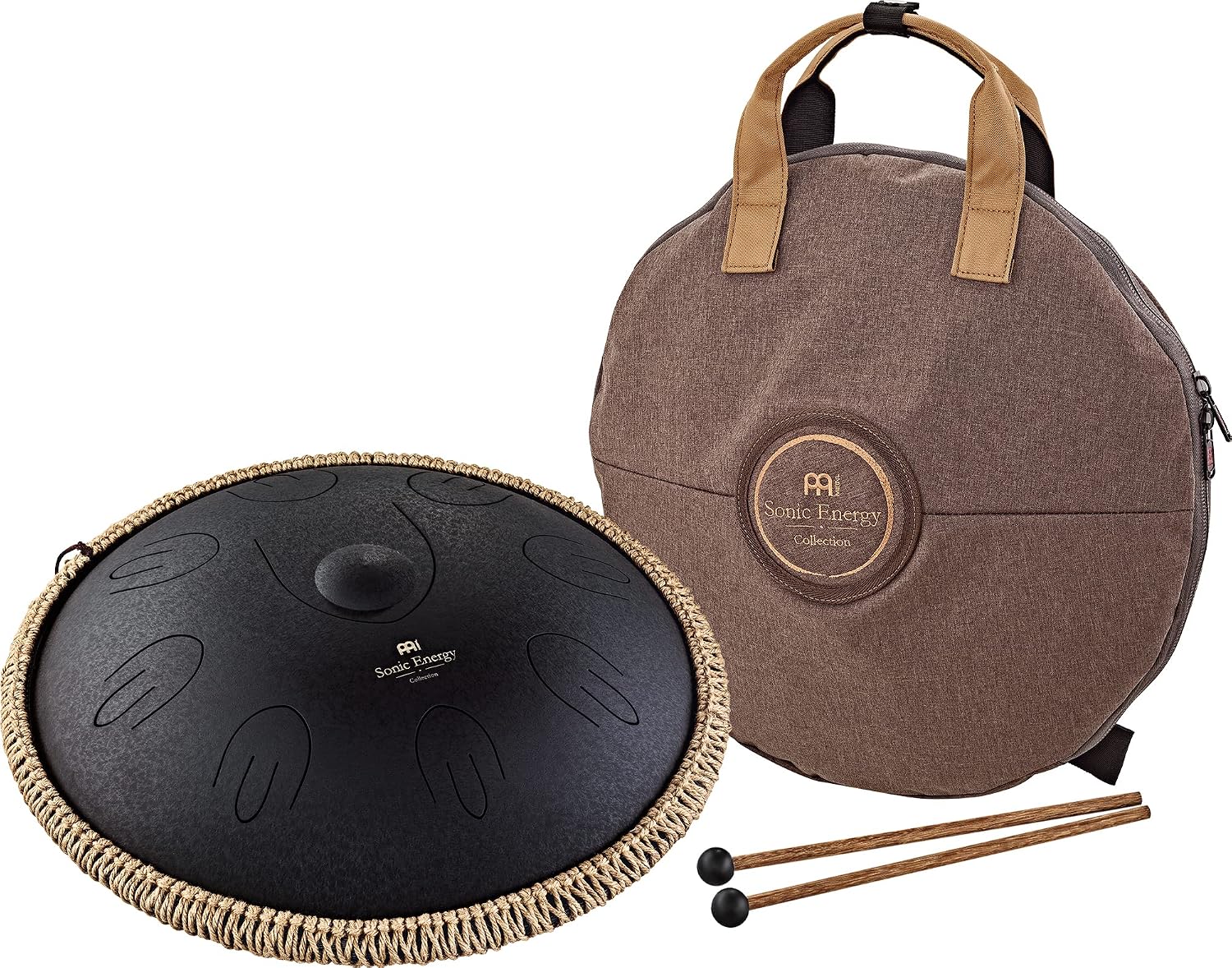 Meinl Sonic Energy Octave Steel Tongue Drum 9 Notes 16' with Mallets, Bag — Sound Healing Instrument for Musical Education, Meditation, ASMR, Yoga