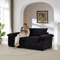 80-Inch Boneless Love Seat Couches in a Box, Modern 2 Seat Floor Modular Foam Cloud Sofa Corduroy Loveseat Couch W/Pillow-top Armrests for Home Apartments Bedroom