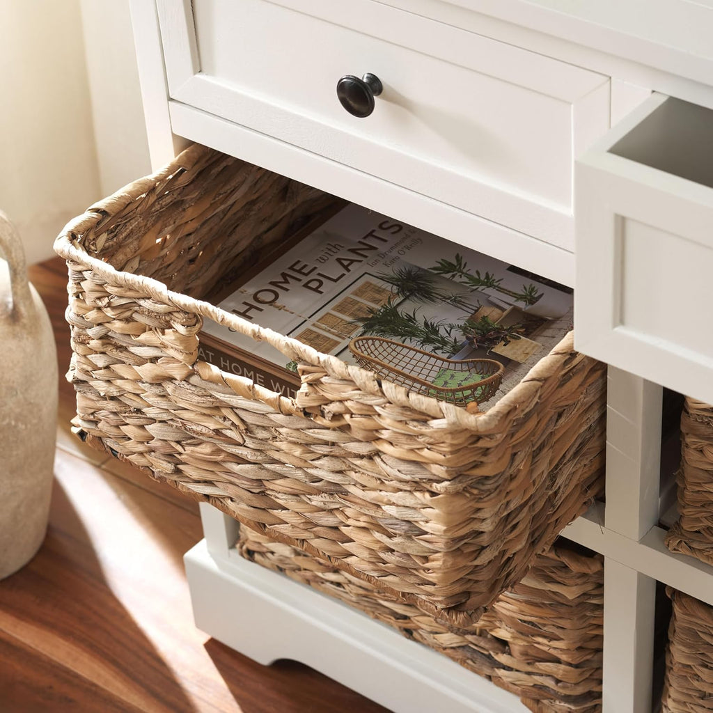 SAFAVIEH Furniture - Herman 2-Drawer Storage Unit - Distressed Cream - Solid Wood - Classic Storage Design - Ideal for Living Room, Entryway, 29' W x 13' D x 27.5' H - Fully Assembled (AMH5702C)