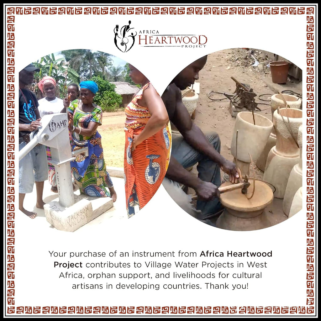 Africa Heartwood Project - Ghana Gyil with Mallets - 12 Key C Pentatonic - Marimba Xylophone Balafon from Ghana