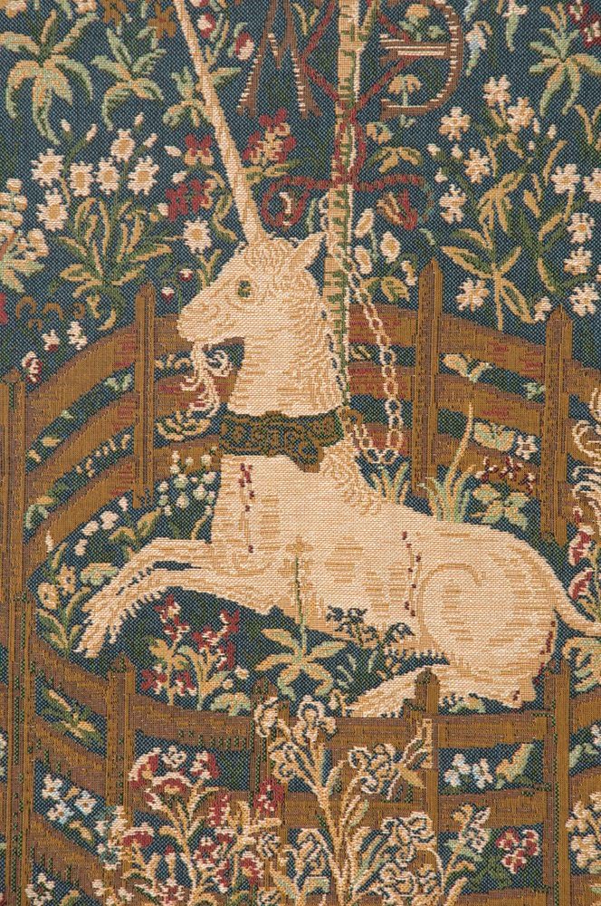 Charlotte Home Furnishings Inc. Licorne Captive French Tapestry Wall Hanging 32 X 25 Inch Viscose Cotton And Polyester Blend Wall Art Perfect For Home Decor Room Decor And Wall Decor