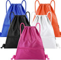 30 Pack Custom Drawstring Bags Bulk, Personalized Drawstring Backpacks with Initials Name for Sports, Draw String Back Bag for Travel Beach Dance Gymnastics Climb Trip Party Daily Use