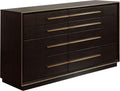 Coaster Home Furnishings - Durango - Wood - 8-Drawer Dresser with Metallic Pulls, Metal Extension Glide, and Felt-Lined Top, Contemporary Style - Smoked Peppercorn - 223263