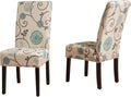Christopher Knight Home Pertica Fabric Dining Chairs, 2-Pcs Set, Polyester White And Blue Floral