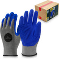 120 Pairs Blue Latex Coated, Gardening Gloves, Work Gloves, Double dipped, Textured Grip Gloves