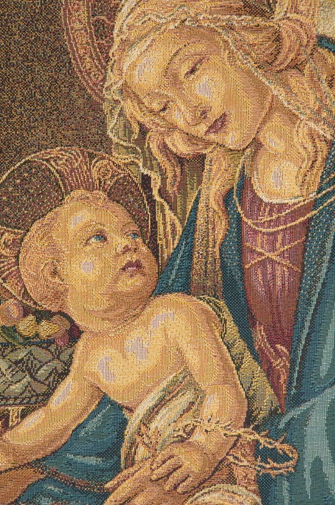 Charlotte Home Furnishings Inc. Madonna Del Libro Italian Tapestry Wall Hanging 27 X 20 Inch Viscose Cotton And Polyester Blend Wall Art Perfect For Wall Decor By Sandro Botticelli