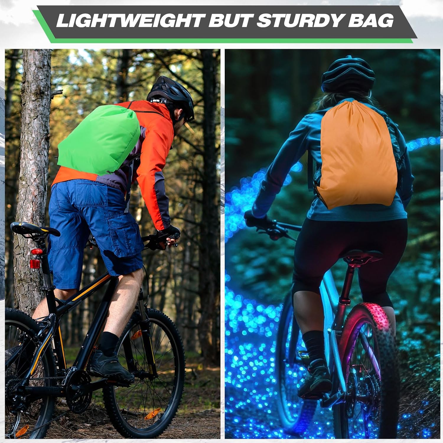 Shappy Drawstring Backpack Bulk Sports Gym Cinch Bag Polyester String Bag for Men Women(20 Colors,400 Pcs)