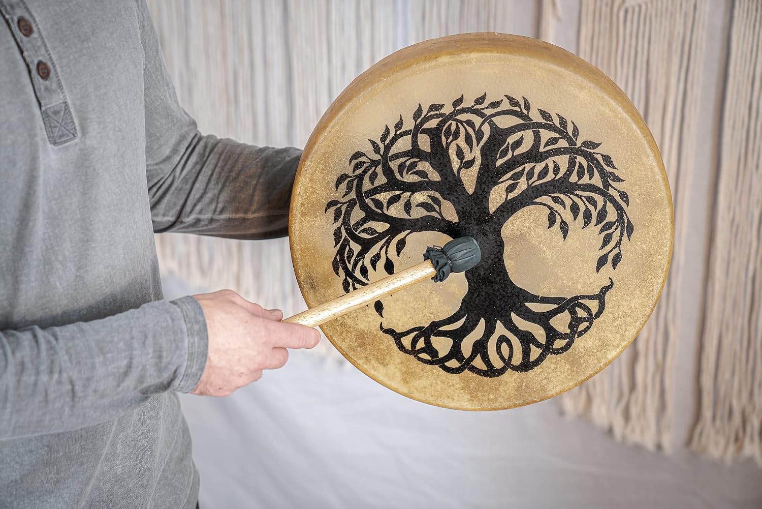 Meinl Sonic Energy 15' Native American Style Hoop Shaman Drum with Mallet For Meditation, Sound Healing Therapy, ASMR, Yoga