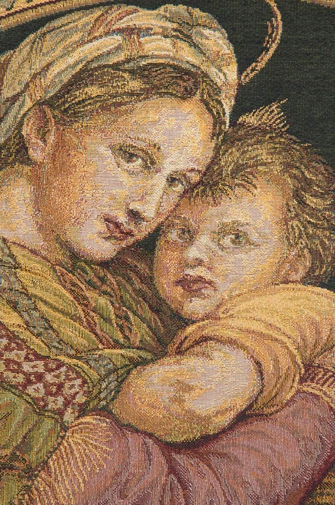 Charlotte Home Furnishings Inc. Madonna Della Seggiola Italian Tapestry Wall Hanging 24 X 26 Inch Viscose Cotton And Polyester Blend Wall Art Perfect For Home Decor And Wall Decor By Raphael