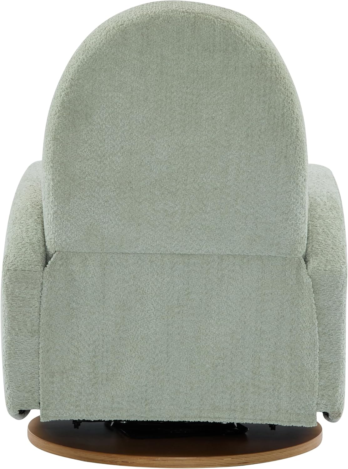 Christopher Knight Home Sidney Boucle Fabric Upholstered 360° Swivel Chair, Push-Back Recliner, Solid Wood Glider Recliner with Rotation, Living Room Lounge Chair, Adjustable Backrest, Greyish Green