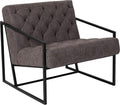 Flash Furniture HERCULES Madison Series Retro Gray LeatherSoft Tufted Lounge Chair