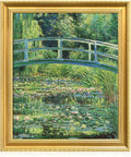 DECORARTS - Claude Monet The Japanese Bridge Giclee Print with Gold Solid Wood Frame, Impressionist Large Framed Wall Art, Ready to Hang, Framed Size 28.75x34.75, Made in USA