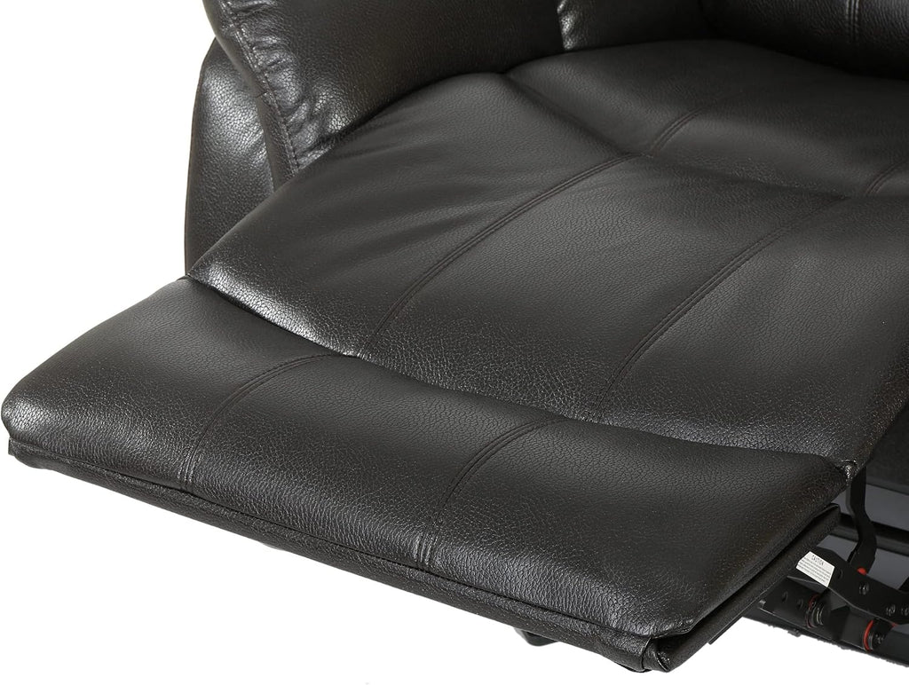 Christopher Knight Home GDFStudio Great Deal Furniture Merit Black Leather Recliner/Glider Chair