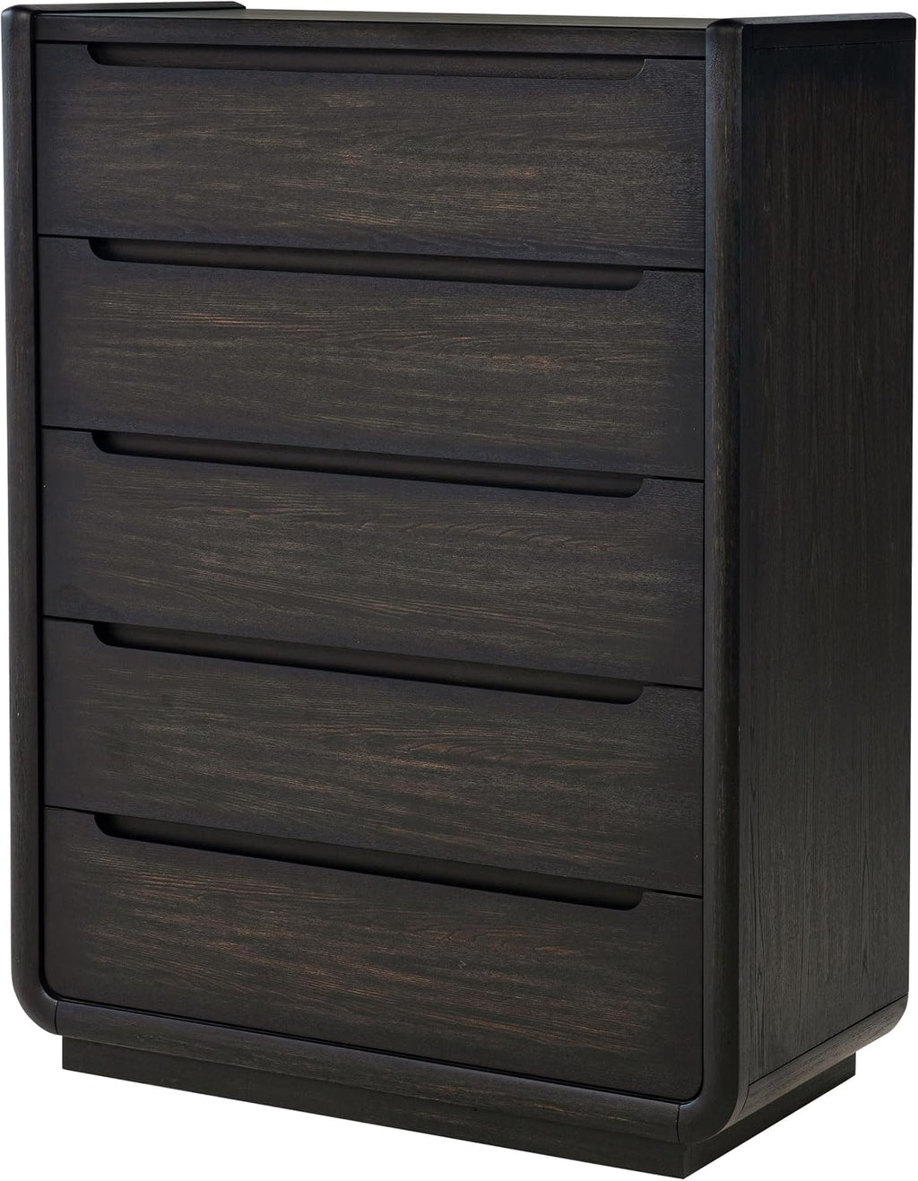 Coaster Home Furnishings - Leandro - Wood - 5-Drawer Chest with Recessed Pulls, Felt-Lined Top and Fully Enclosed Storage - Bedroom - Burnished Black - 222495