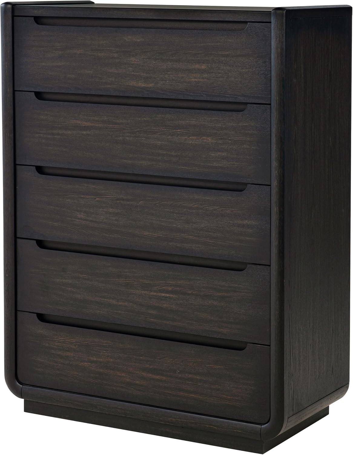 Coaster Home Furnishings - Leandro - Wood - 5-Drawer Chest with Recessed Pulls, Felt-Lined Top and Fully Enclosed Storage - Bedroom - Burnished Black - 222495