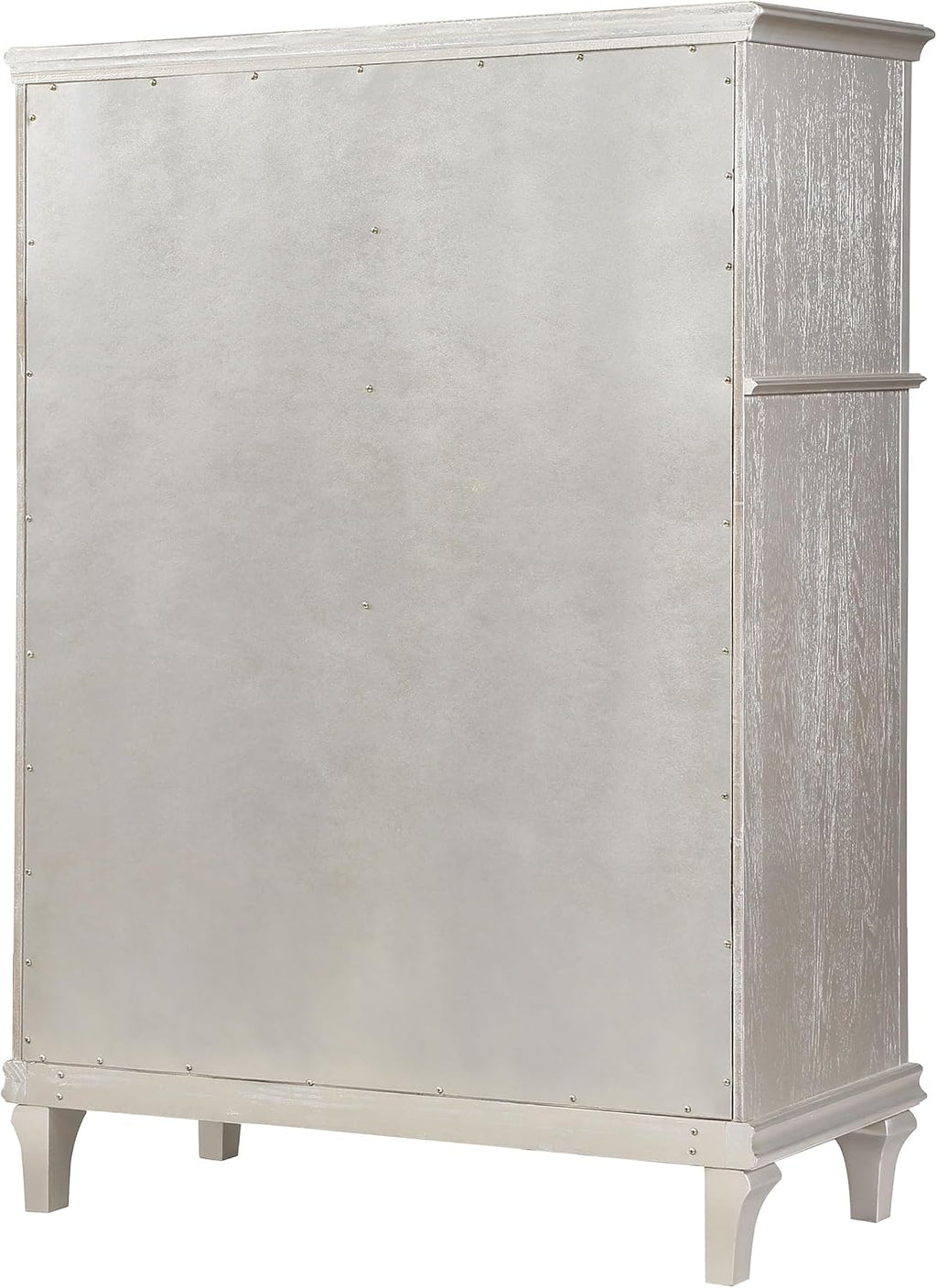 Coaster Home Furnishings - Evangeline - Wood - 6-Drawer Chest with Hexagonal-Shaped Knobs and Felt-Lined Drawer - Bedroom - Modern Classic - Silver Oak - 223395