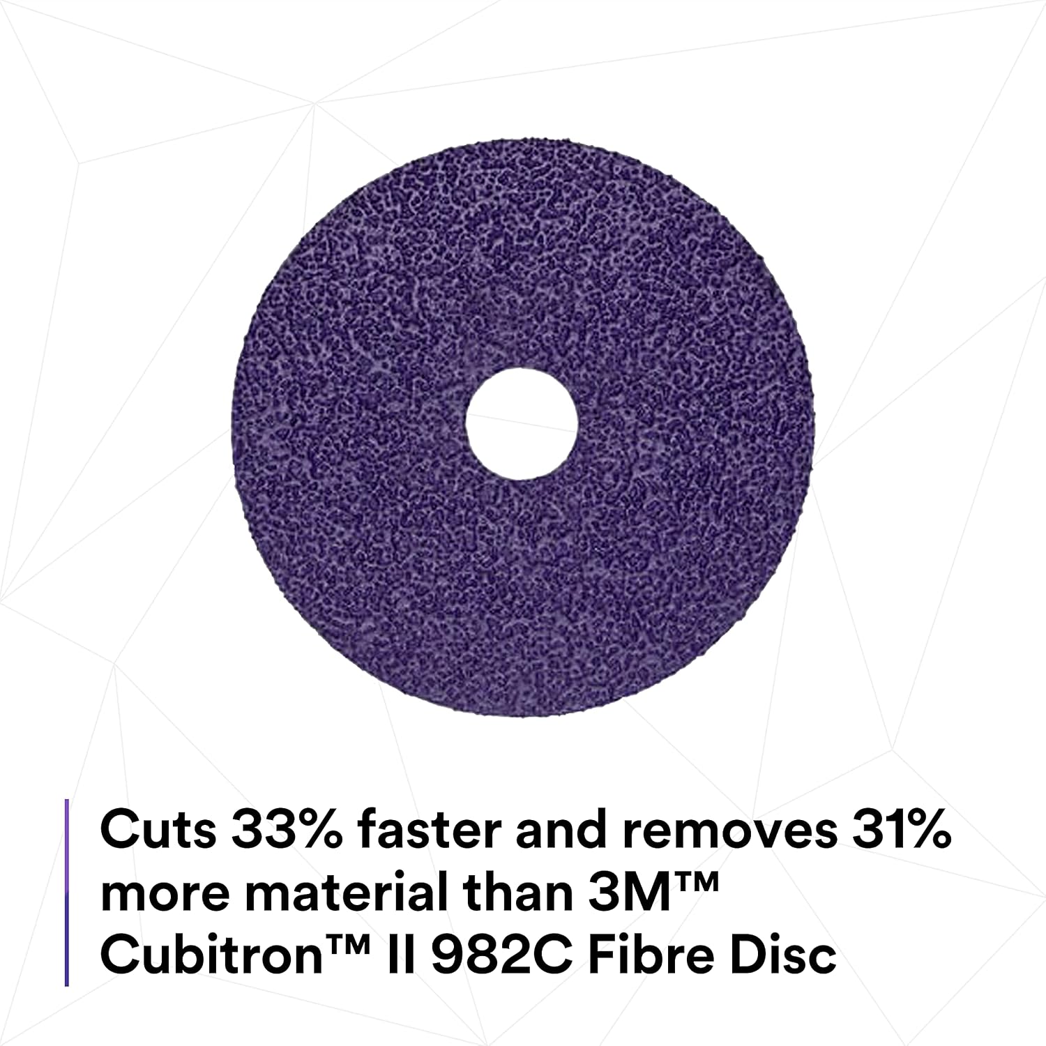 3M Cubitron II Fibre Disc 982CX Pro, 36+, 4 in x 5/8 in, Die 400FF, Pack of 25, Improved Productivity, Longer Cut Rates, Designed for Heavy Metal Removal, Excels in Carbon Steel Applications