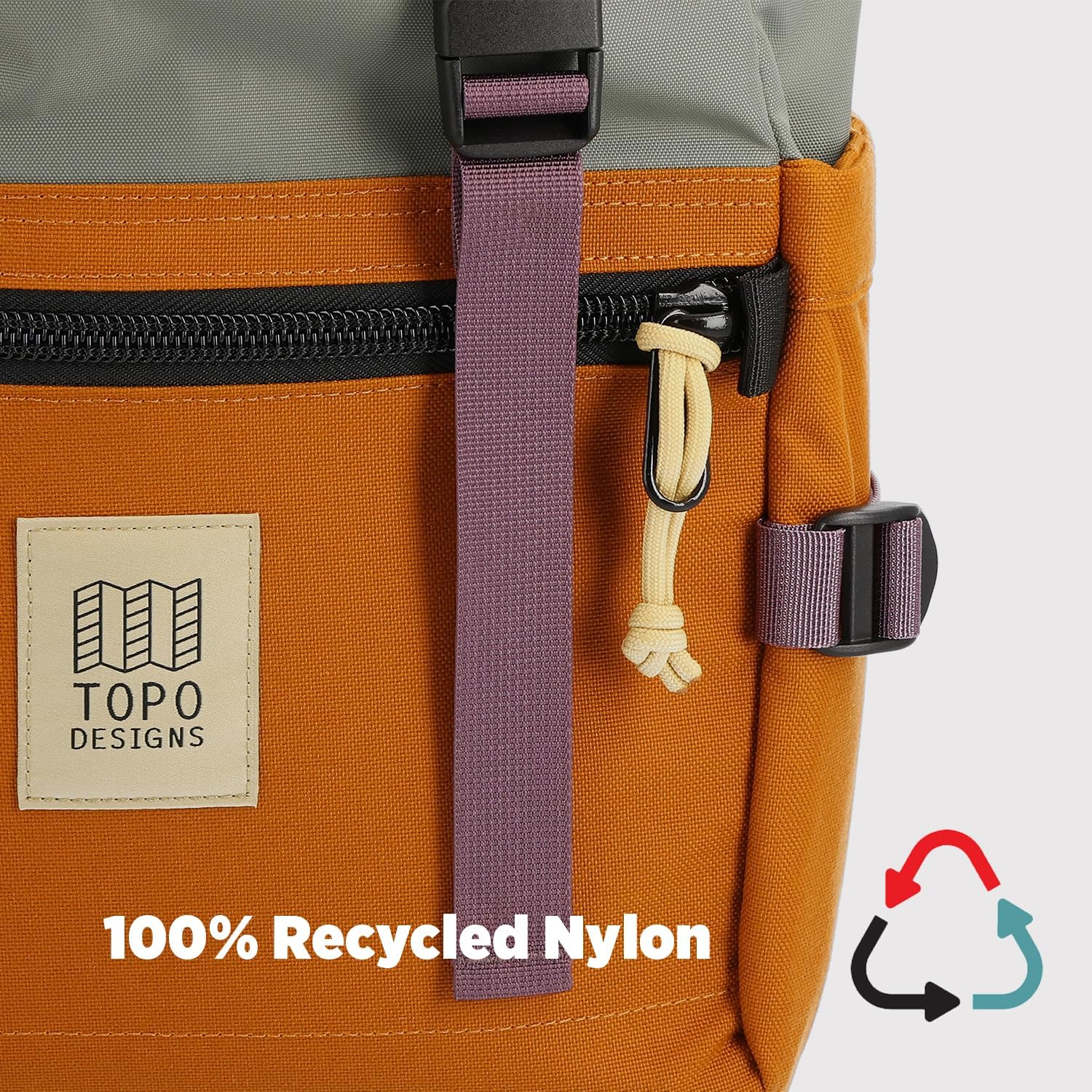 Topo Designs Rover Pack Classic Backpack - Daily Bag for Commutes, Day Trips, Hikes, Iconic Denver Design, PFAS-Free, Fair Trade (Stone Blue/Ash Green)