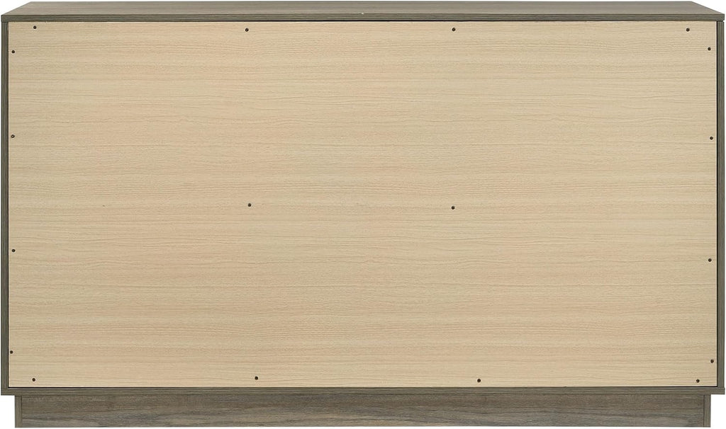 Coaster Home Furnishings - Fenwick - Engineered Wood - 9-Drawer Dresser with Contemporary Style, Two-Tone Design, Hidden Jewelry Drawer, Antique Nickel Handles - Bedroom - Grey Oak - 224983