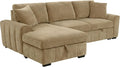 Coaster Home Furnishings - Pastrana - Wood and Fabric - Sleeper Sectional Sofa with Left-arm-Facing Chaise, and Track Arms - Living Room - Camel - 500358