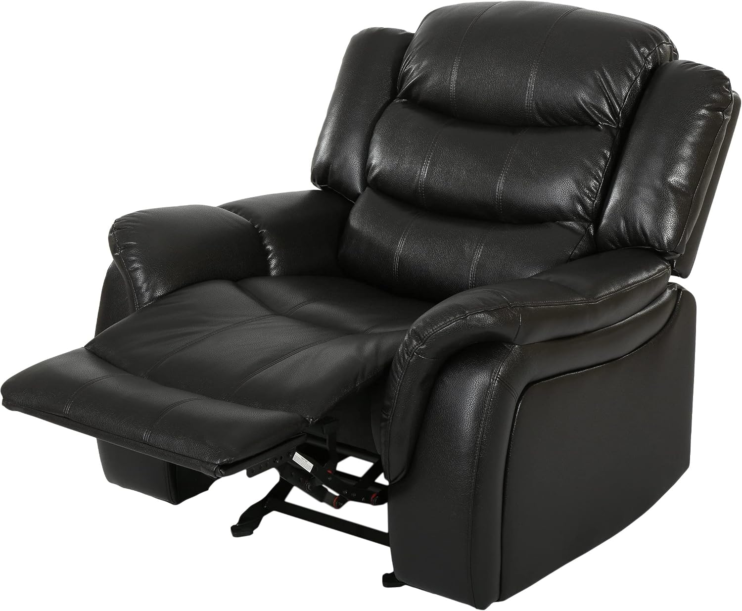 Christopher Knight Home GDFStudio Great Deal Furniture Merit Black Leather Recliner/Glider Chair