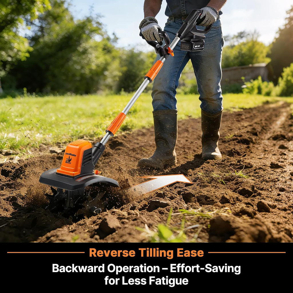 LawnMaster 24V MAX 9' Cordless Tiller – CLTE2409